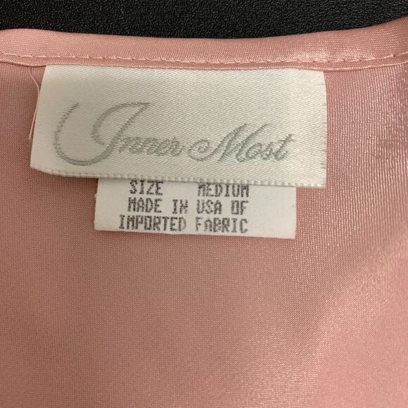 Inner Most Pink Satin Lace Short Gown Trad Wife Classy Size Medium - Picture 8 of 13